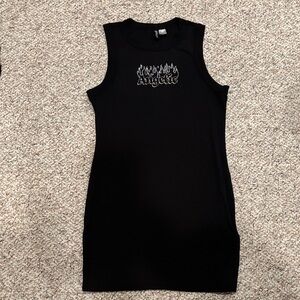 Gildan Black Sleeveless Top with Angelic Design